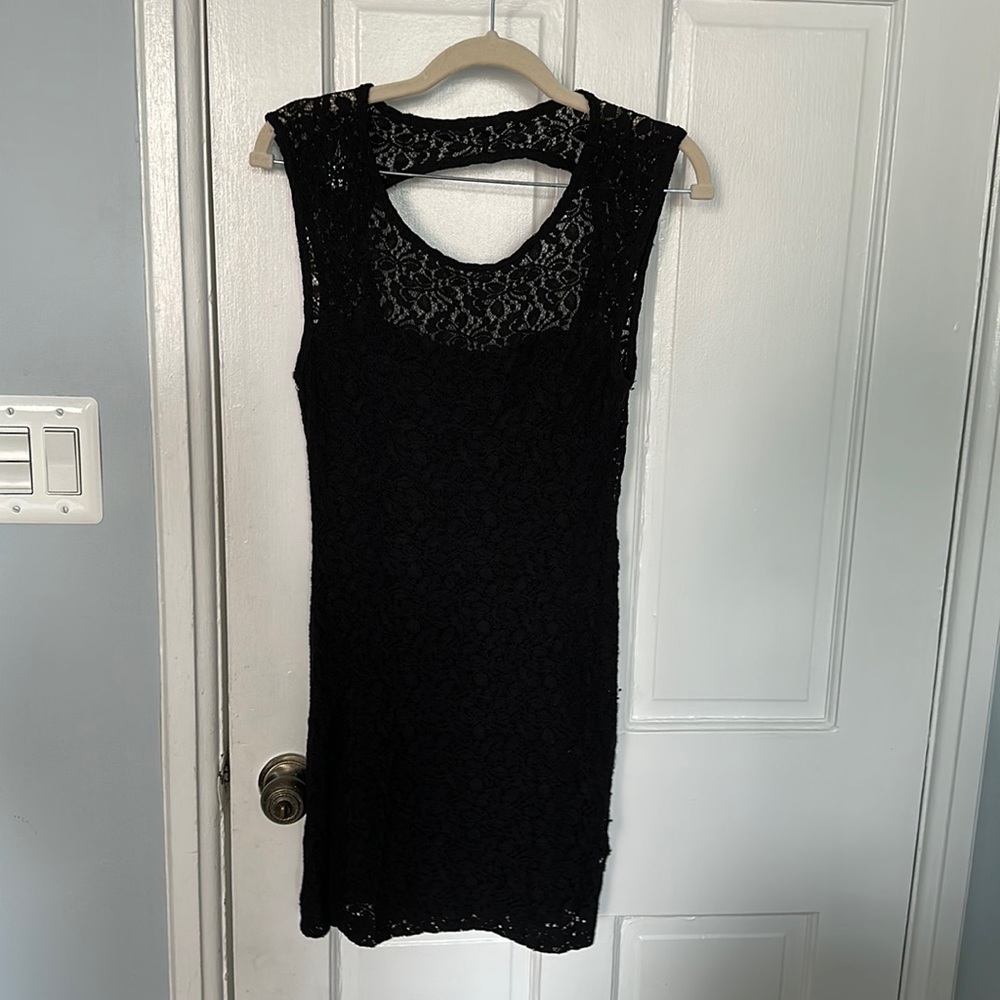 Black lace dress